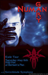 Gary Numan 1998 Venue Poster Portland